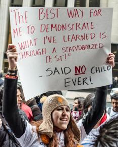 Protesting against standardized testing in Chicago